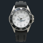 Corsair WWII Aeroplane Watch<br><div class="desc">A vector picture of the American WWII aeroplane,  the legendary Vought F4U Corsair,  which was widely used by the American Air Force during World War II.</div>