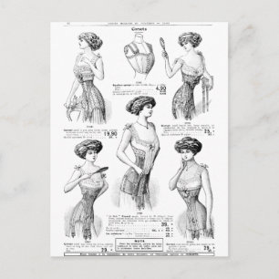 Corset Ad Paris Winter 1909-1910 Postcard