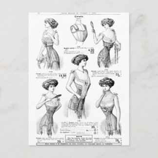 Corset Ad Paris Winter 1909-1910 Postcard