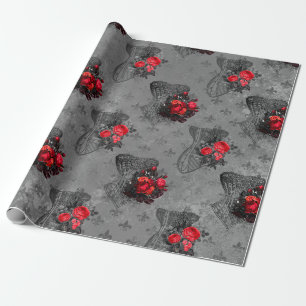 Corset and Red Rose Wrapping Paper