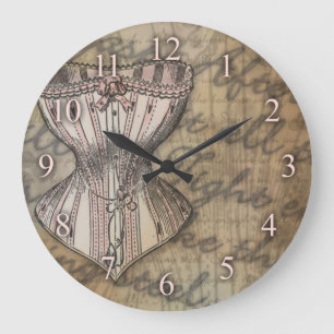 Corset Collage Large Clock