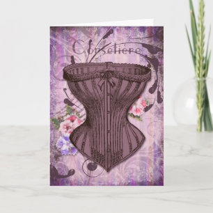Corsetiere I Corset illustration greeting card