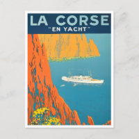 Corsica by yacht France vintage travel