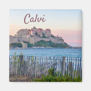 Corsica Calvi Sunset Souvenir Magnet