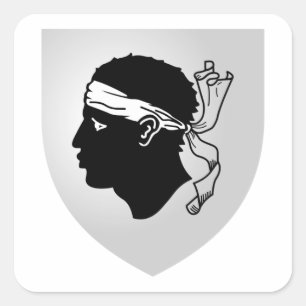 Corsica Coat of Arms Square Sticker