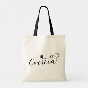 Corsica Flag Heart, Corsican, France Tote Bag