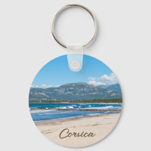 Corsica France Beach and Mountains Photo Souvenir Key Ring