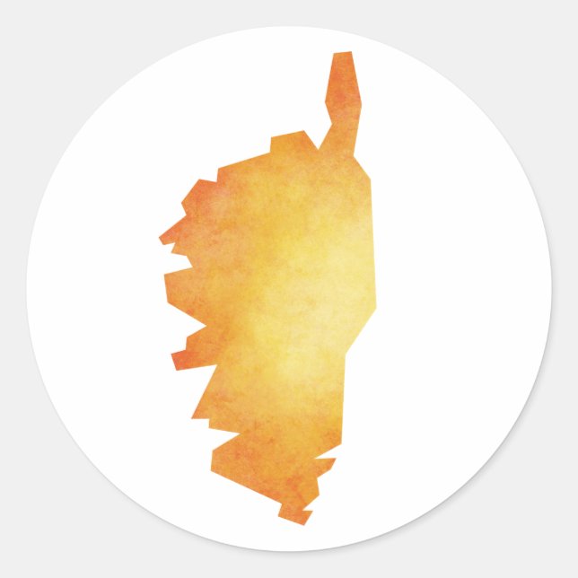 Corsica Map Classic Round Sticker (Front)