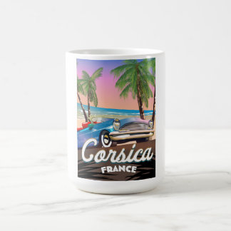 Corsica Retro car travel poster Coffee Mug