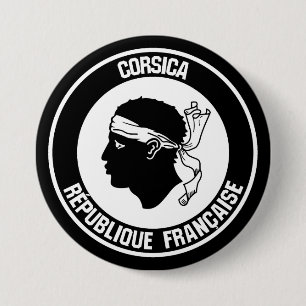 Corsica Round Emblem 7.5 Cm Round Badge