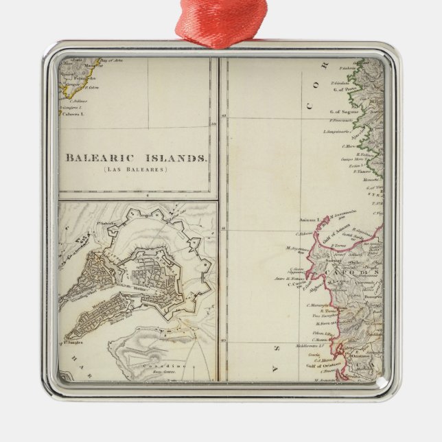 Corsica, Sardinia, Balearic Islands, Valletta Metal Tree Decoration (Front)