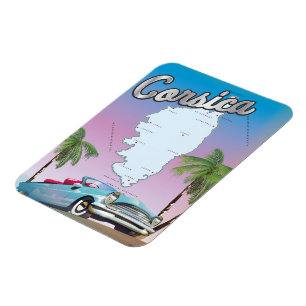 Corsica travel poster magnet