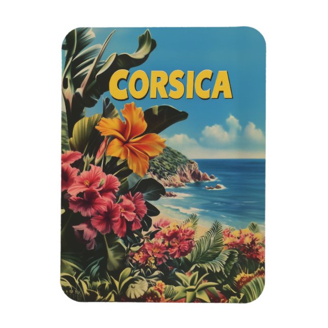 Corsica Vintage Magnet (Vertical)