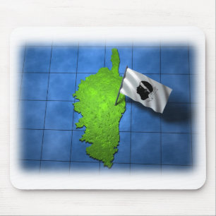 Corsica with its own flag mouse mat