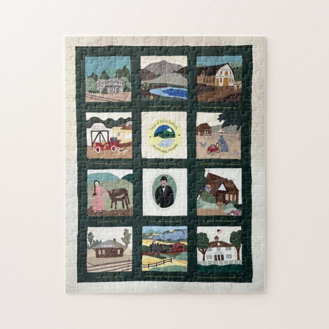 Corte Madera Commemorative Quilt Puzzle (Vertical)