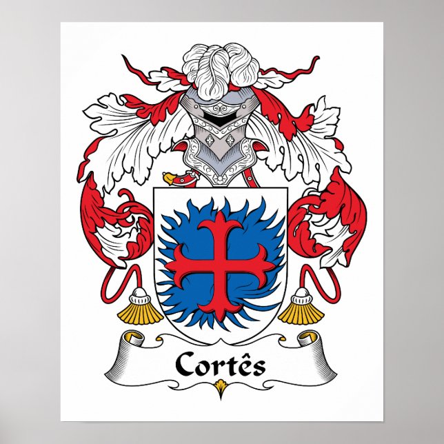 Cortes Family Crest Poster (Front)