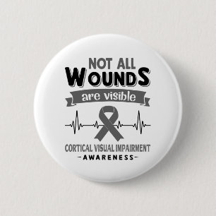 Cortical Visual Impairment Awareness Month Ribbon 6 Cm Round Badge