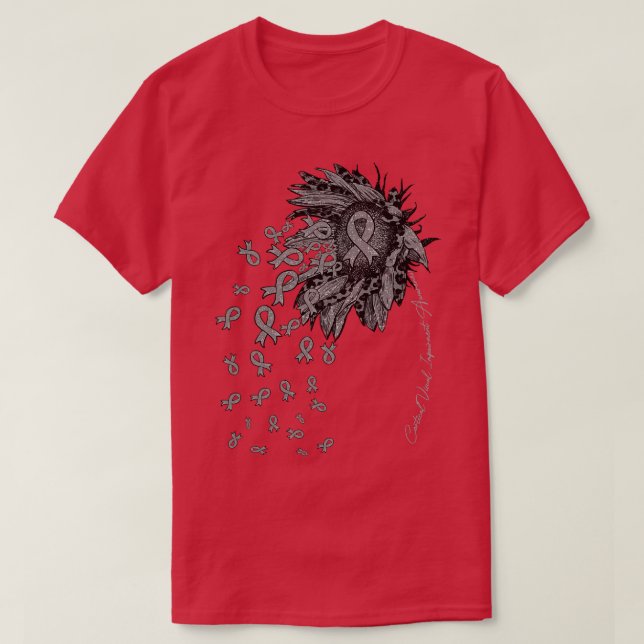 Cortical Visual Impairment Awareness Sunflower rib T-Shirt (Design Front)