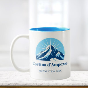 Cortina d’Ampezzo Italy souvenir coffee Two-Tone Coffee Mug