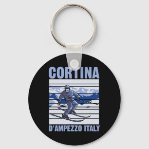 Cortina D'ampezzo Italy Ski Key Ring