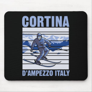 Cortina D'ampezzo Italy Ski Mouse Mat