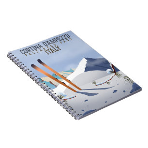Cortina d'Ampezzo Italy Ski poster Art Print Notebook