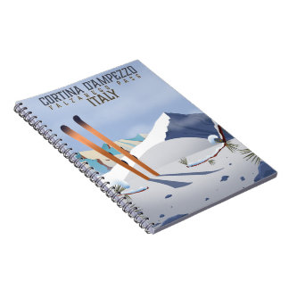 Cortina d'Ampezzo Italy Ski poster Art Print Notebook