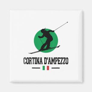 Cortina D'ampezzo Italy Ski Resort Alps Italian Sk Magnet