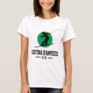 Cortina D'ampezzo Italy Ski Resort Alps Italian Sk T-Shirt