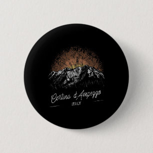 Cortina D'ampezzo Mountains Italy Hiking Outdoors 6 Cm Round Badge