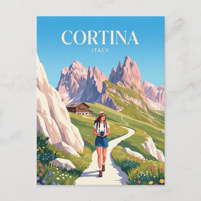 CORTINA ITALY POSTCARD (Front)