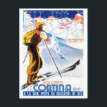 Cortina Italy vintage travel Postcard<br><div class="desc">Cortina Italy vintage travel Postcard</div>