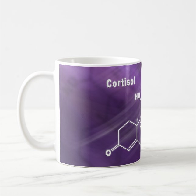 Cortisol Hormone Structural chemical formula Coffee Mug (Left)