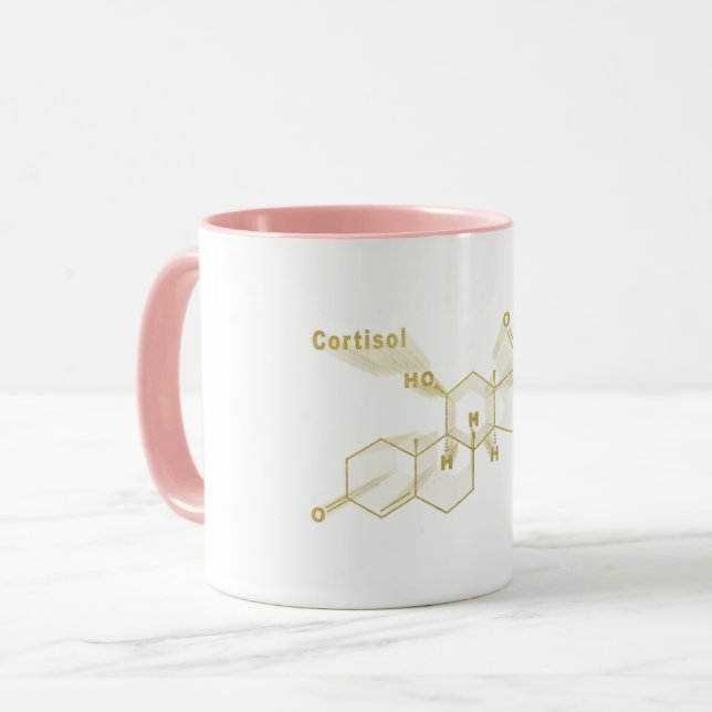 Cortisol Hormone Structural chemical formula gold Mug (Front Left)