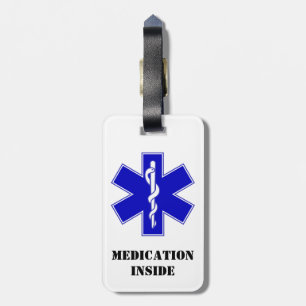 Cortisol Pump Vertical Medication Luggage Tag