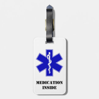 Cortisol Pump Vertical Medication Luggage Tag