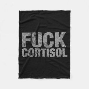 Cortisol spike meme health anti stress awareness fleece blanket