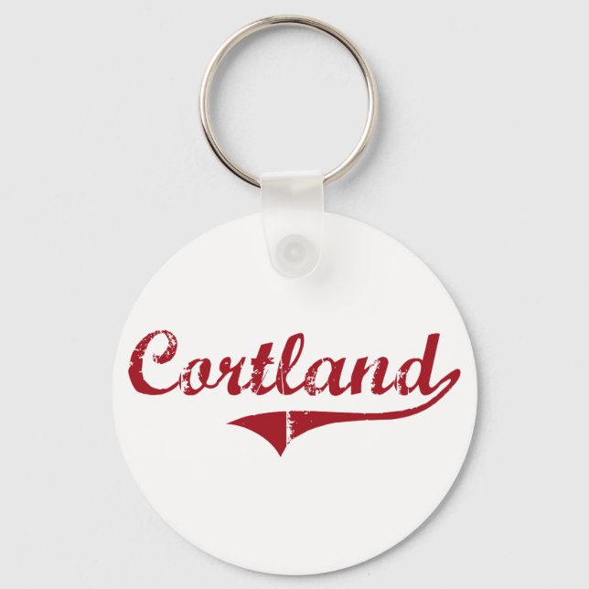 Cortland Ohio Classic Design Key Ring (Front)