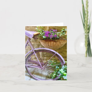 Cortona bicycle with flowers thank you card