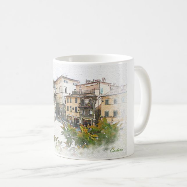 Cortona. Italy. Tuscany Coffee Mug (Front Right)