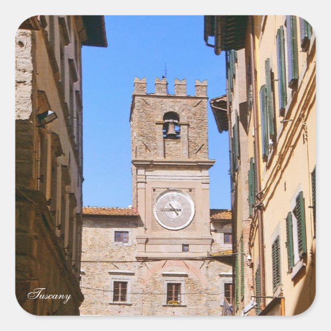 Cortona. Italy. Tuscany Square Sticker (Front)
