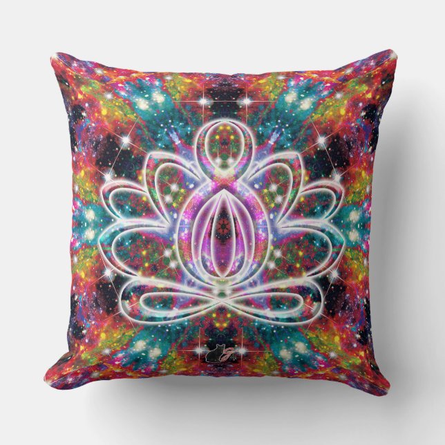 Coruscation Zen Lotus Cushion (Front)