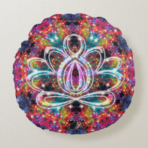 Coruscation Zen Lotus Round Pillow