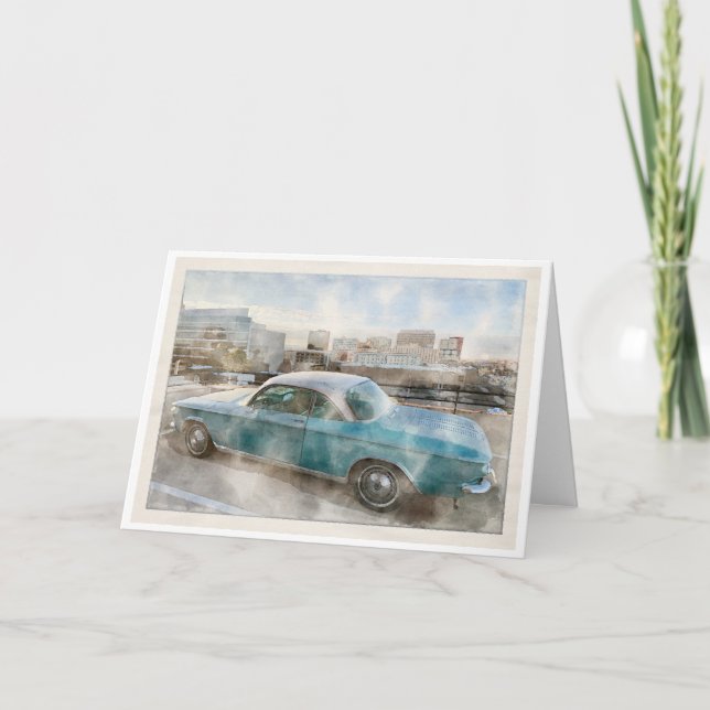 Corvair Monza Watercolor Card (Front)
