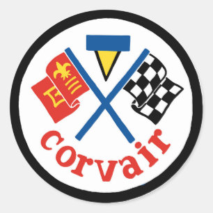 Corvair Vintage Patch 2 Colour/Black Stickers