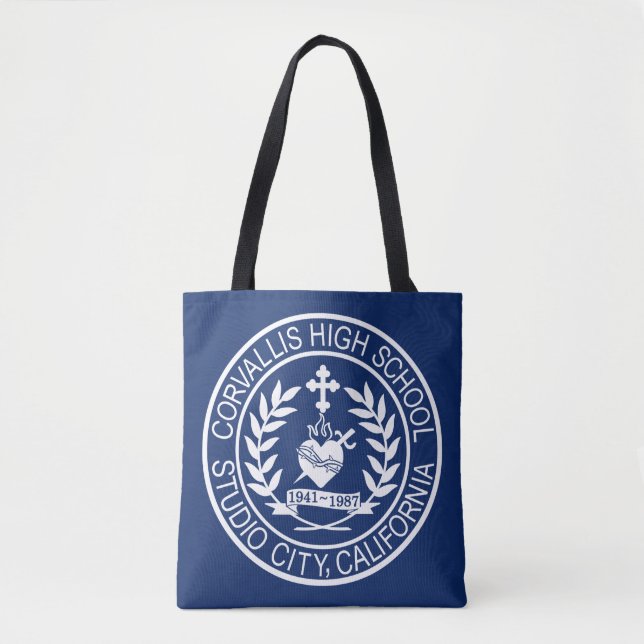 Corvallis High School California Logo Emblem Tote Bag (Front)
