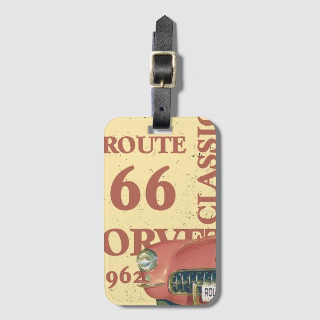Corvette 1962 luggage tag (Front Vertical)