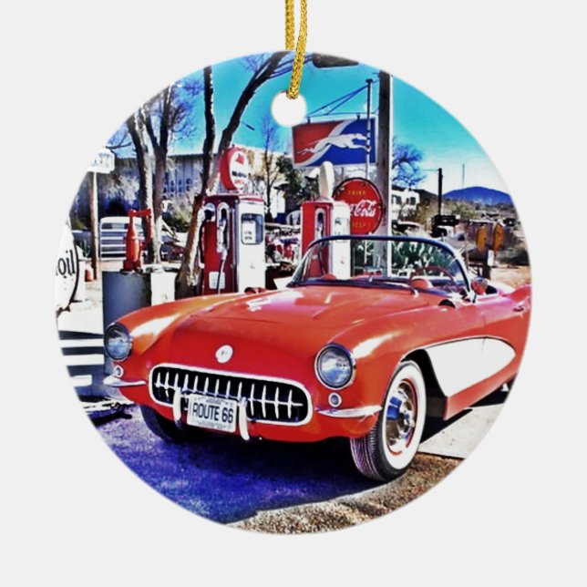 Corvette 66 ceramic tree decoration (Front)