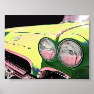 Corvette. "Beautiful print for your wall."