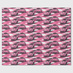 Corvette C7 Pink Wrapping Paper